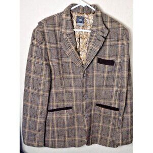 NIKE SB TWEED BROWN BLAZER SPORTS COAT WOOL BLEND JACKET Sz Large MINT condition